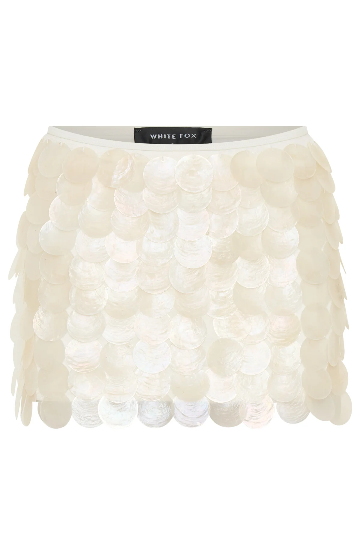 Aura Shell Mini Skirt White