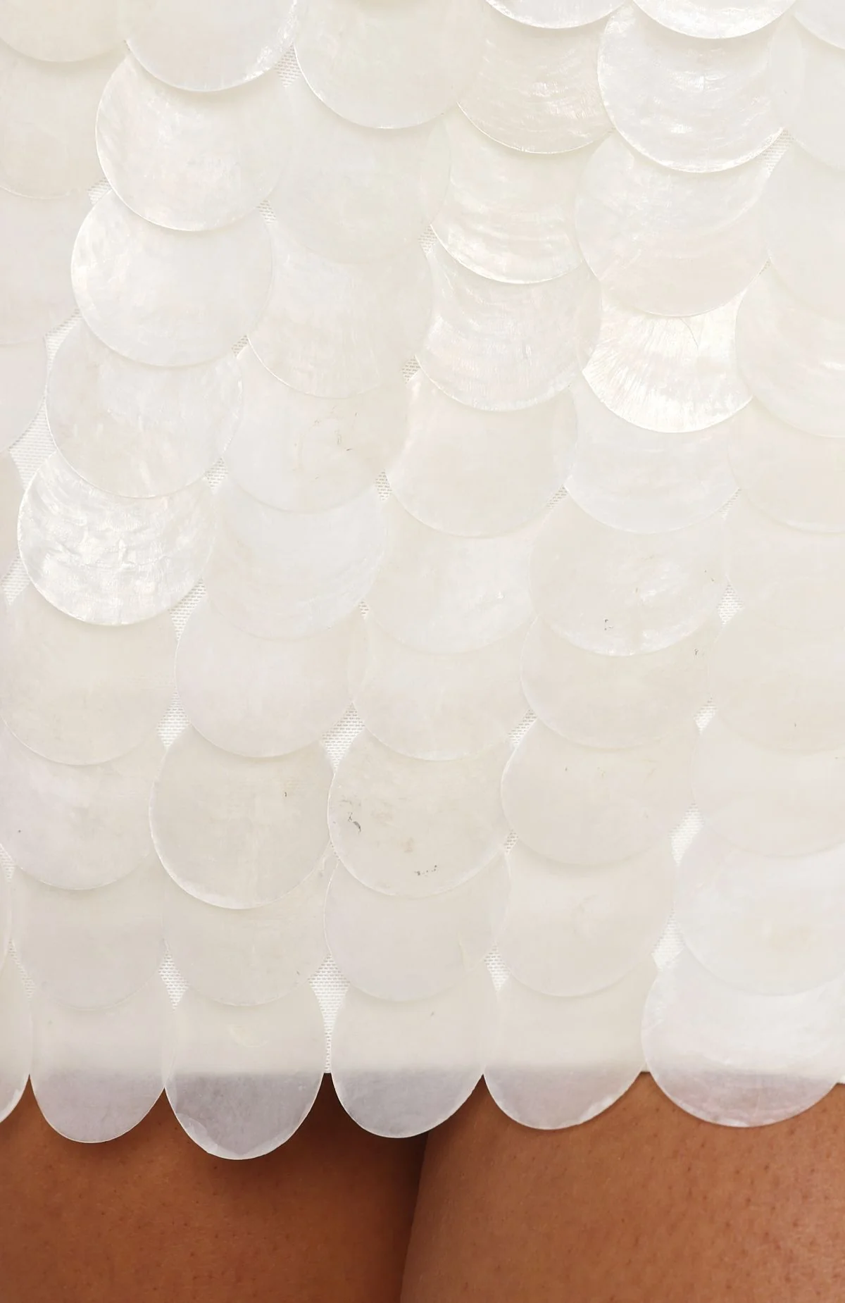 Aura Shell Mini Skirt White