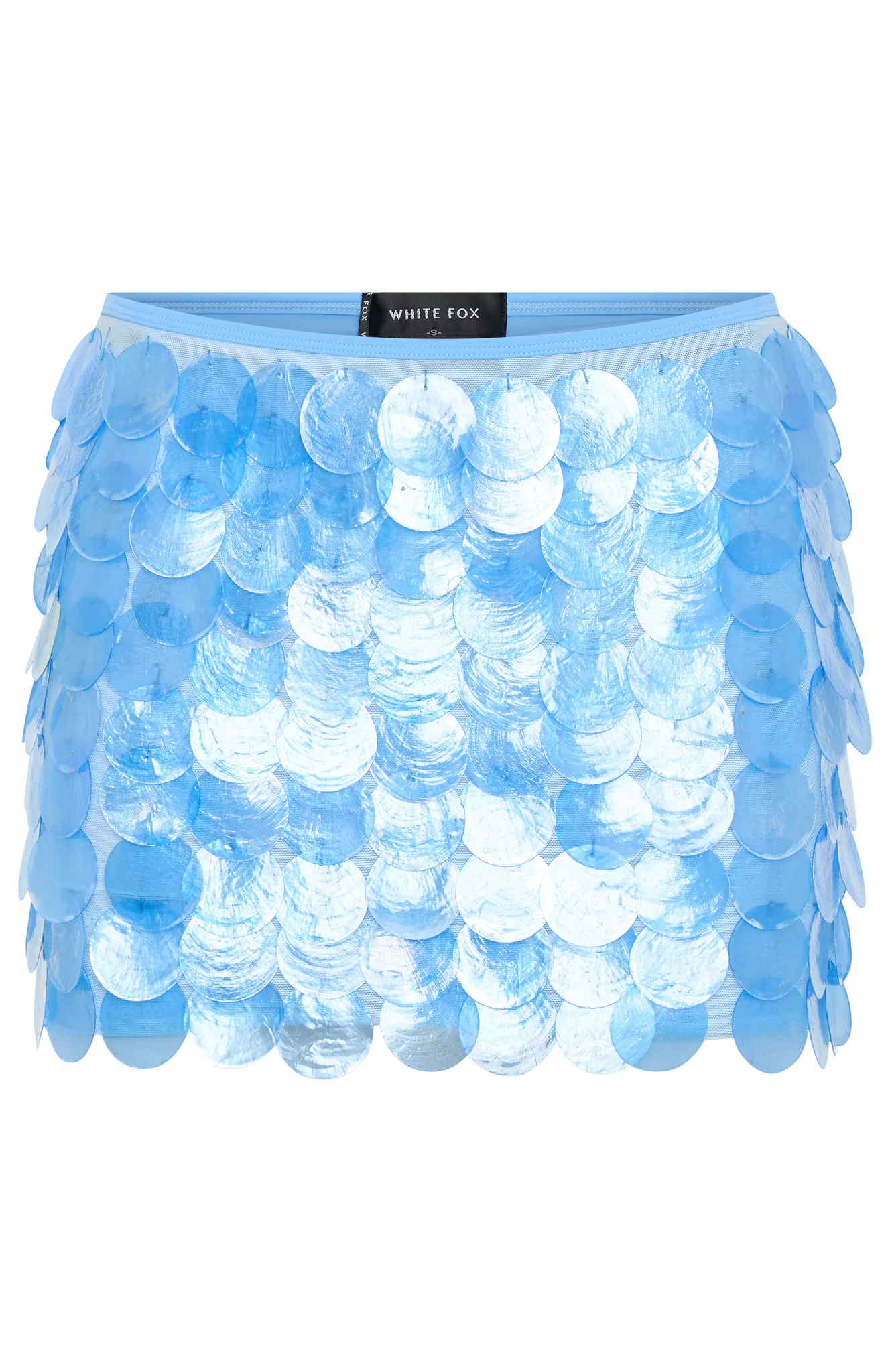 Aura Shell Mini Skirt Blue